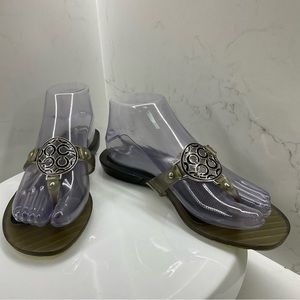Coach Clear gray Jelly Flip Flops Size 5 - 8
